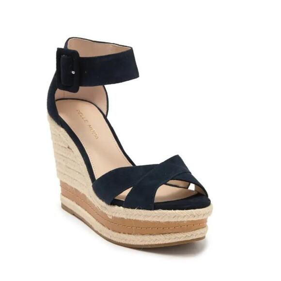 Pella Moda Rowel Espadrille Wedge Sandal 10 Blue NEW - Picture 1 of 7
